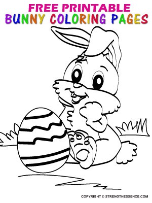 cute easter bunny coloring pages free printable pdf